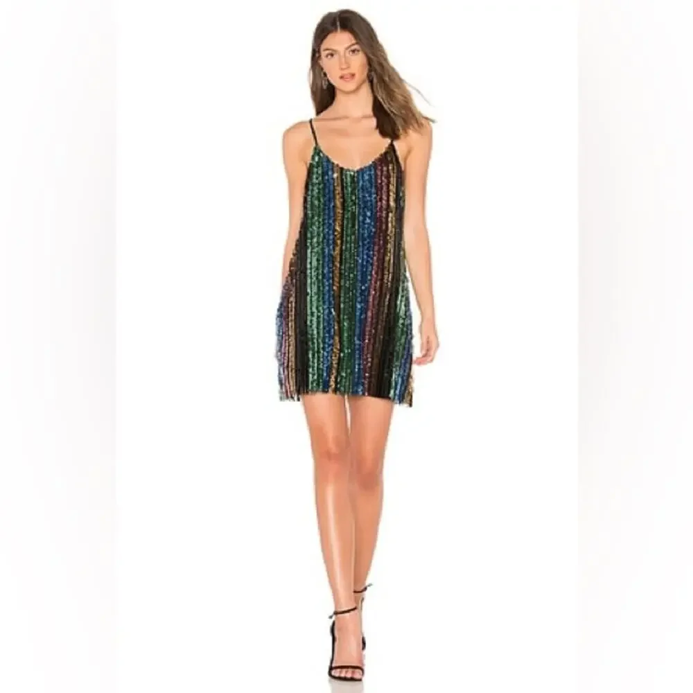 Show Me Your Mumu Vivian Multicolor Sequin Slip Dress